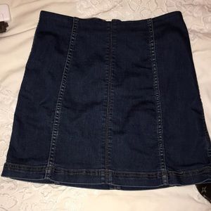 Free People Blue Jean Skirt